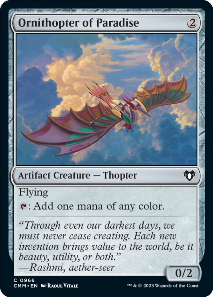 Ornithopter of Paradise [Commander Masters] | Tabernacle Games