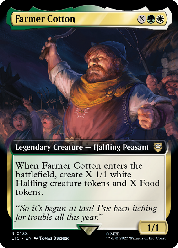 Farmer Cotton (Extended Art) [The Lord of the Rings: Tales of Middle-Earth Commander] | Tabernacle Games