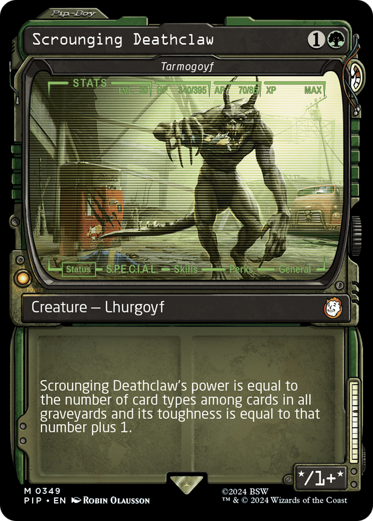 Scrounging Deathclaw - Tarmogoyf (Showcase) [Fallout] | Tabernacle Games