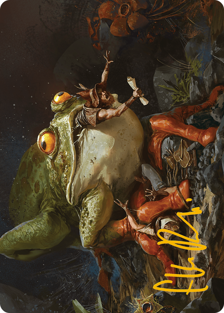 Rampant Frogantua Art Card (Gold-Stamped Signature) [Modern Horizons 3 Art Series] | Tabernacle Games