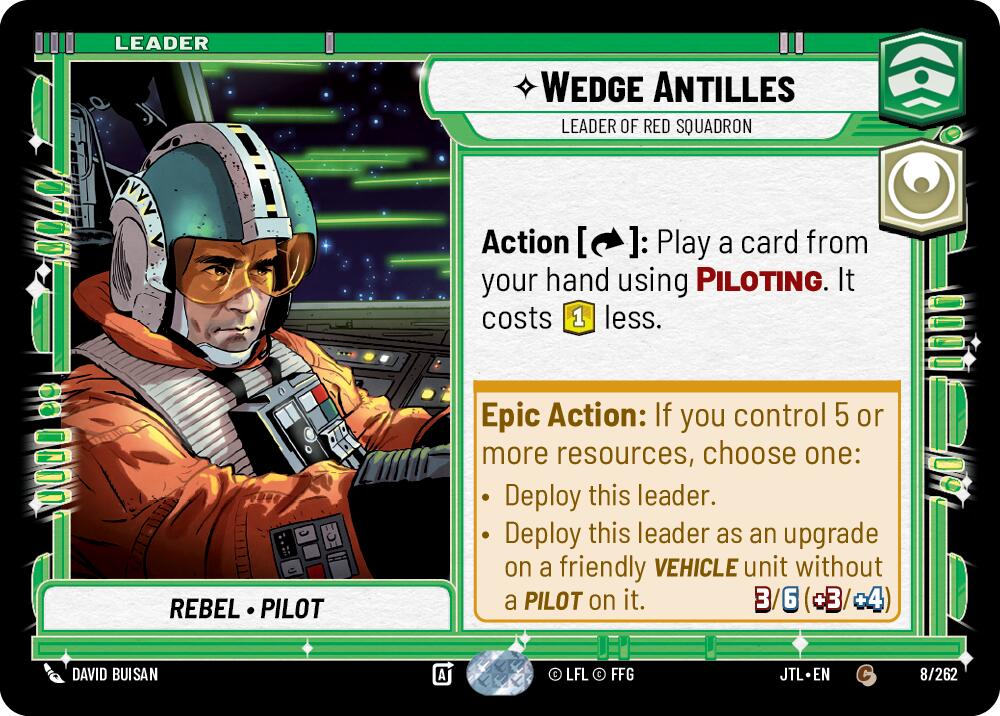 Wedge Antilles - Leader of Red Squadron (008/262) (008/257) [Jump to Lightspeed] | Tabernacle Games
