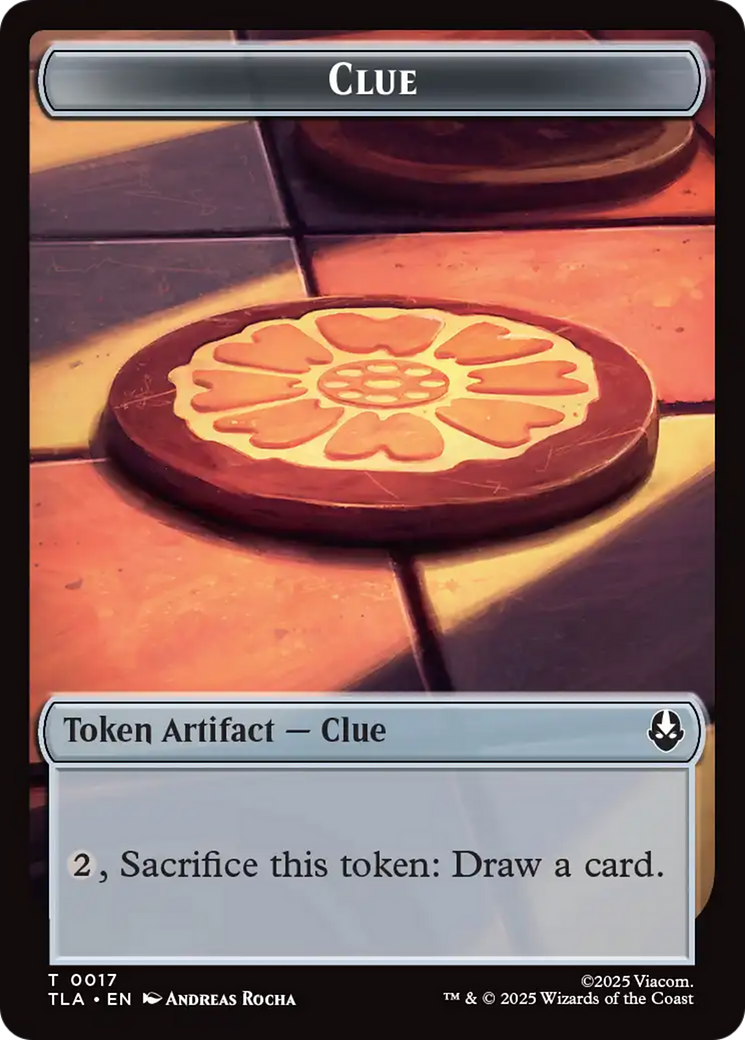 Monk // Clue (0017) Double-Sided Token [Avatar: The Last Airbender Tokens] | Tabernacle Games