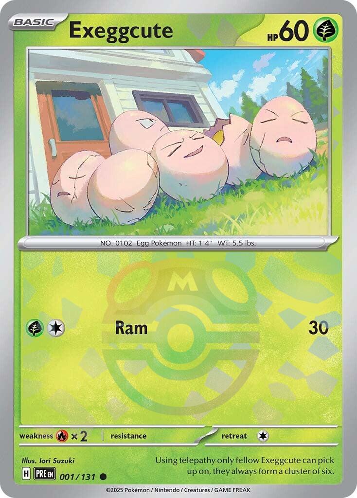 Exeggcute (001/131) (Master Ball Pattern) [Scarlet & Violet: Prismatic Evolutions] | Tabernacle Games