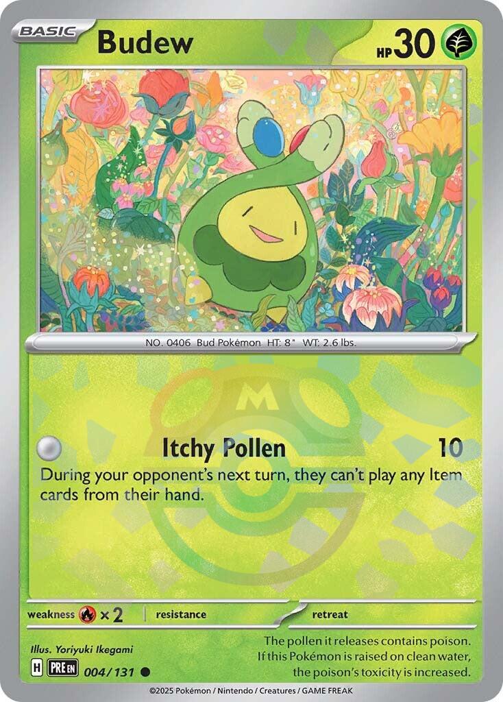 Budew (004/131) (Master Ball Pattern) [Scarlet & Violet: Prismatic Evolutions] | Tabernacle Games