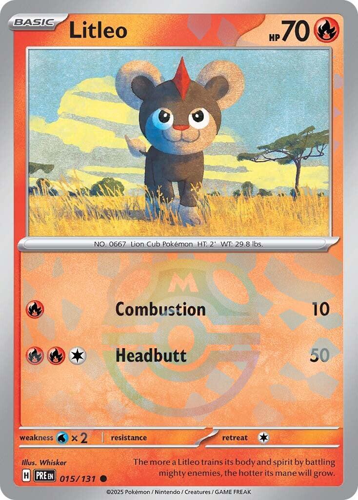 Litleo (015/131) (Master Ball Pattern) [Scarlet & Violet: Prismatic Evolutions] | Tabernacle Games