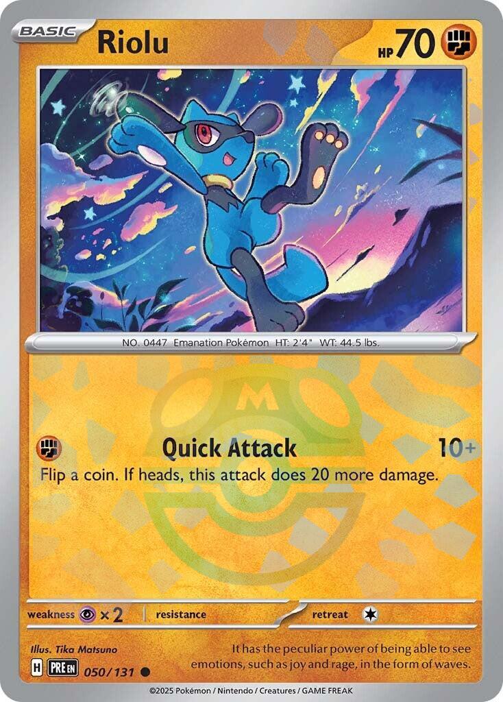 Riolu (050/131) (Master Ball Pattern) [Scarlet & Violet: Prismatic Evolutions] | Tabernacle Games