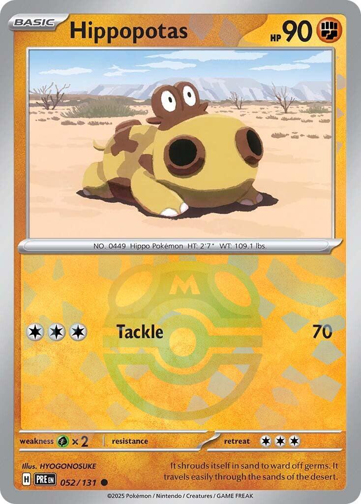 Hippopotas (052/131) (Master Ball Pattern) [Scarlet & Violet: Prismatic Evolutions] | Tabernacle Games