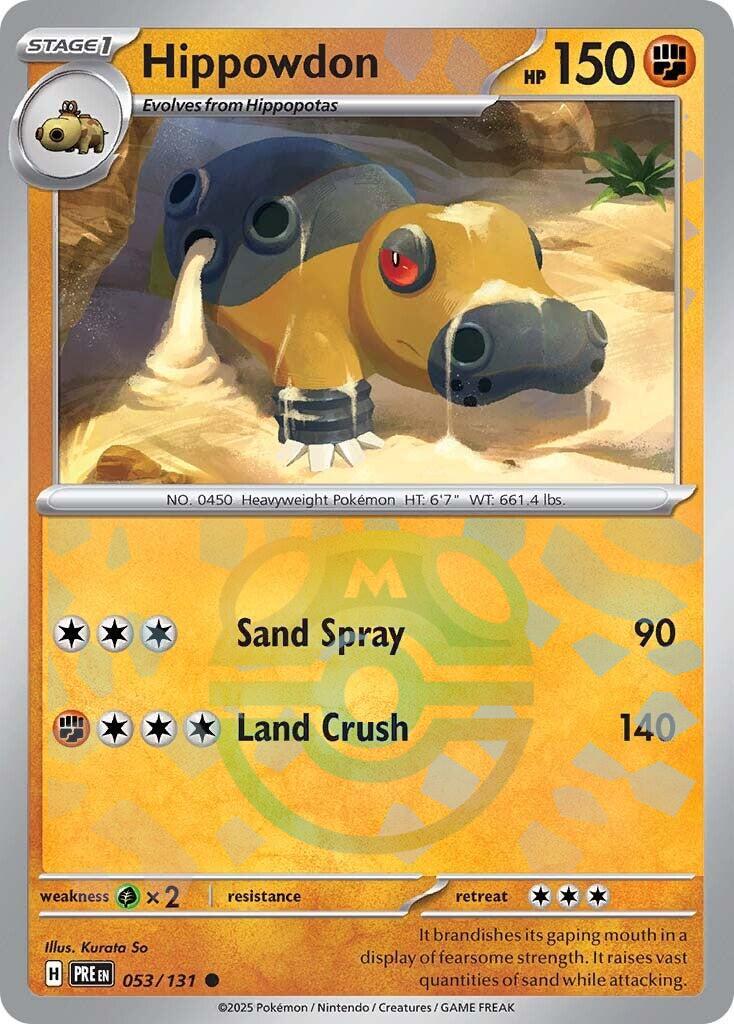 Hippowdon (053/131) (Master Ball Pattern) [Scarlet & Violet: Prismatic Evolutions] | Tabernacle Games