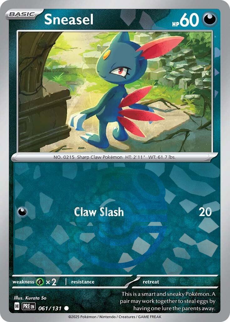 Sneasel (061/131) (Master Ball Pattern) [Scarlet & Violet: Prismatic Evolutions] | Tabernacle Games