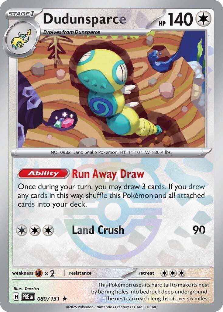 Dudunsparce (080/131) (Master Ball Pattern) [Scarlet & Violet: Prismatic Evolutions] | Tabernacle Games