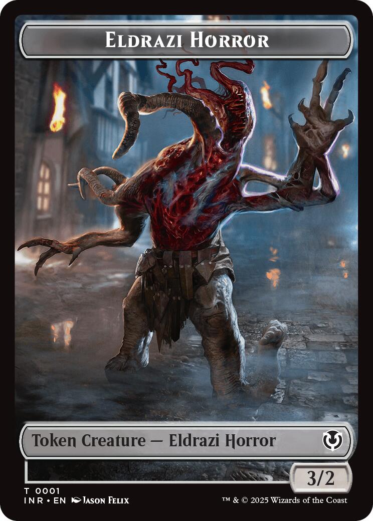 Eldrazi Horror // Human Soldier (0003) Double-Sided Token [Innistrad Remastered Tokens] | Tabernacle Games