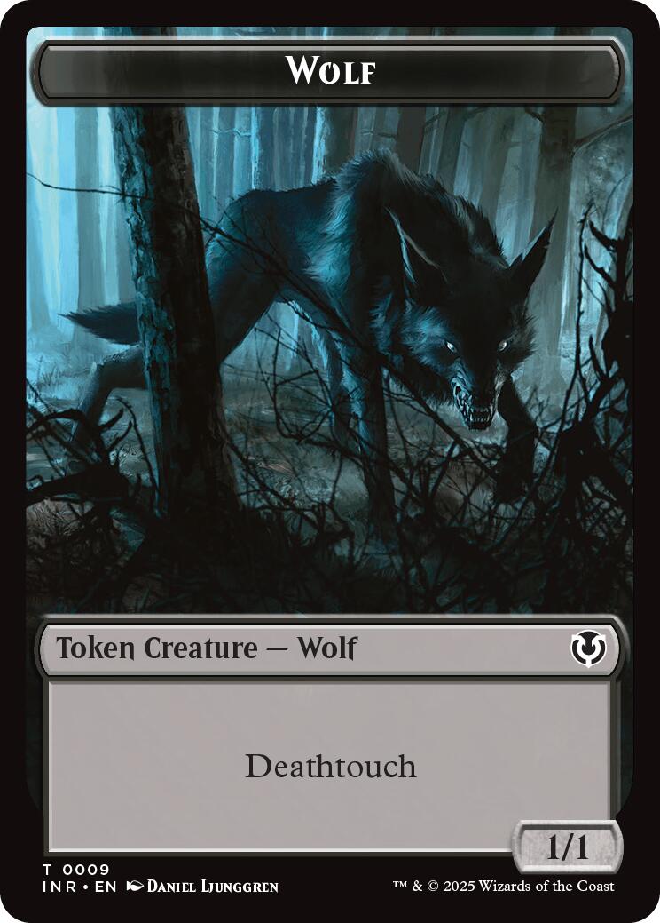 Wolf (0009) // Wolf (0018) Double-Sided Token [Innistrad Remastered Tokens] | Tabernacle Games