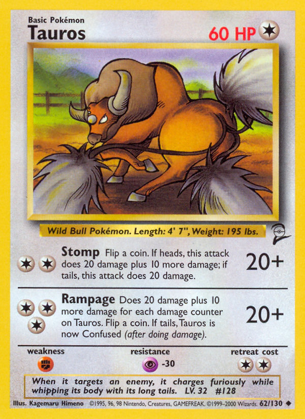 Tauros (62/130) [Base Set 2] | Tabernacle Games