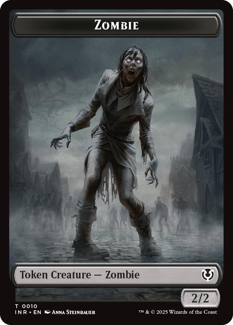 Zombie (0010) // Blood Double-Sided Token [Innistrad Remastered Tokens] | Tabernacle Games