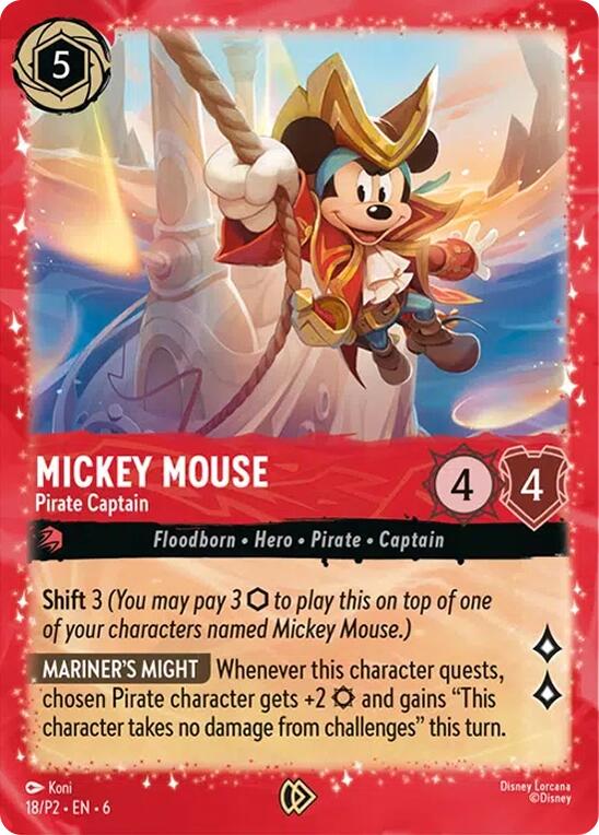Mickey Mouse - Pirate Captain (18) [Promo Cards] | Tabernacle Games