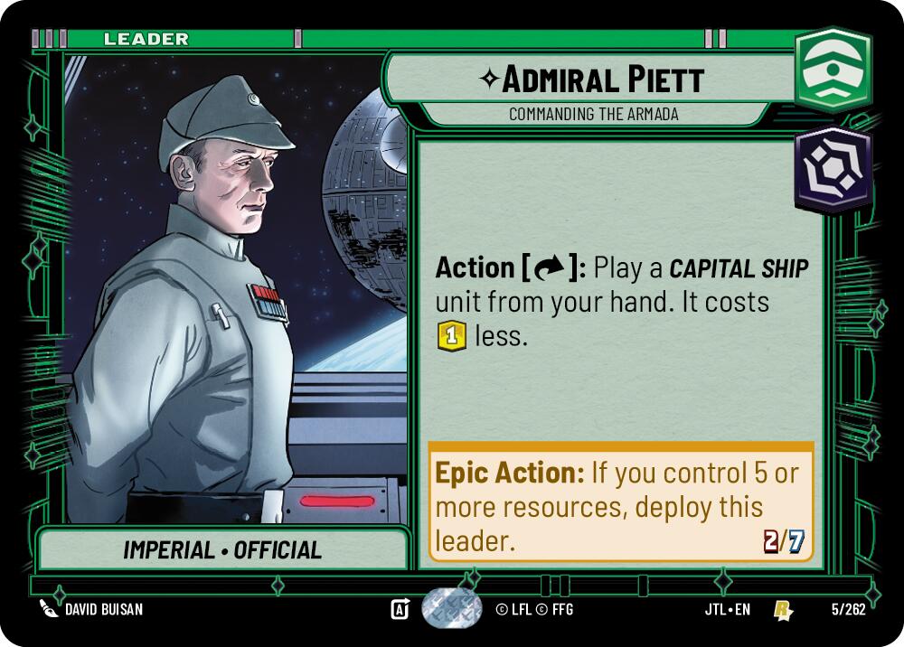 Admiral Piett - Commanding the Armada (005/262) (005/257) [Jump to Lightspeed] | Tabernacle Games