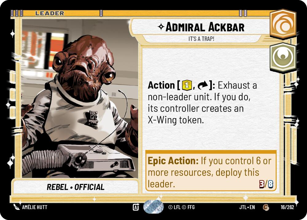Admiral Ackbar - It's A Trap! (016/262) (016/257) [Jump to Lightspeed] | Tabernacle Games