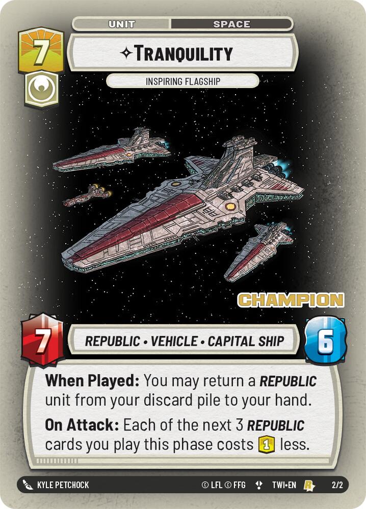 Tranquility - Inspiring Flagship (2/2) (Champion) (2/2) [Store Showdown Promos] | Tabernacle Games