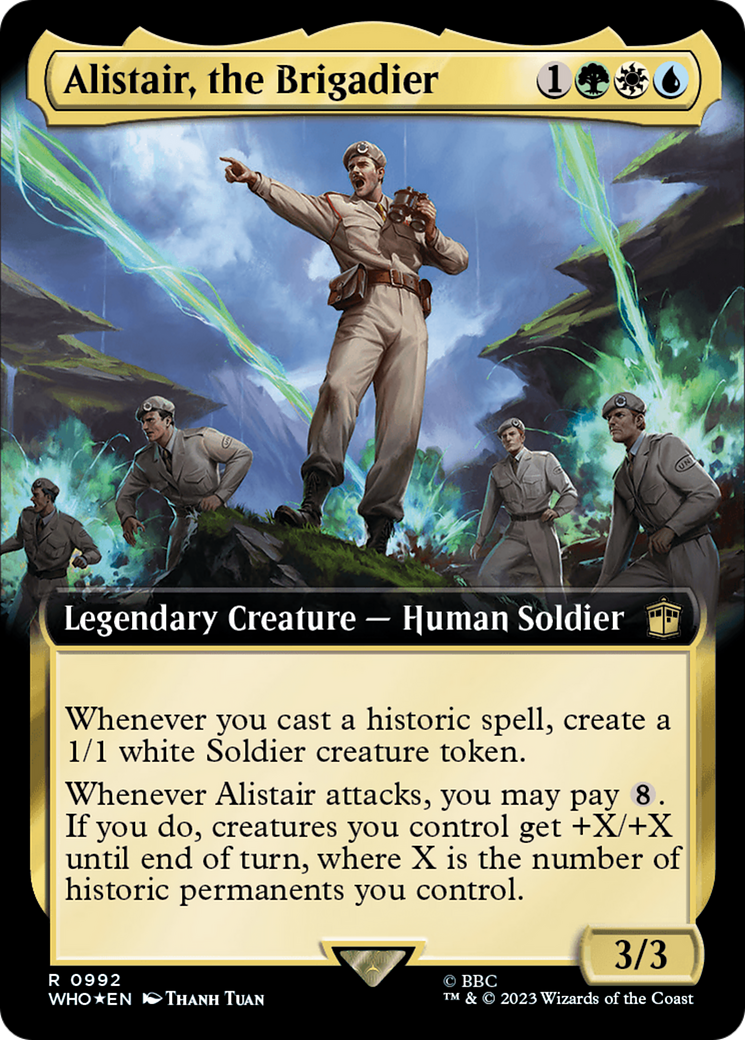 Alistair, the Brigadier (Extended Art) (Surge Foil) [Doctor Who] | Tabernacle Games