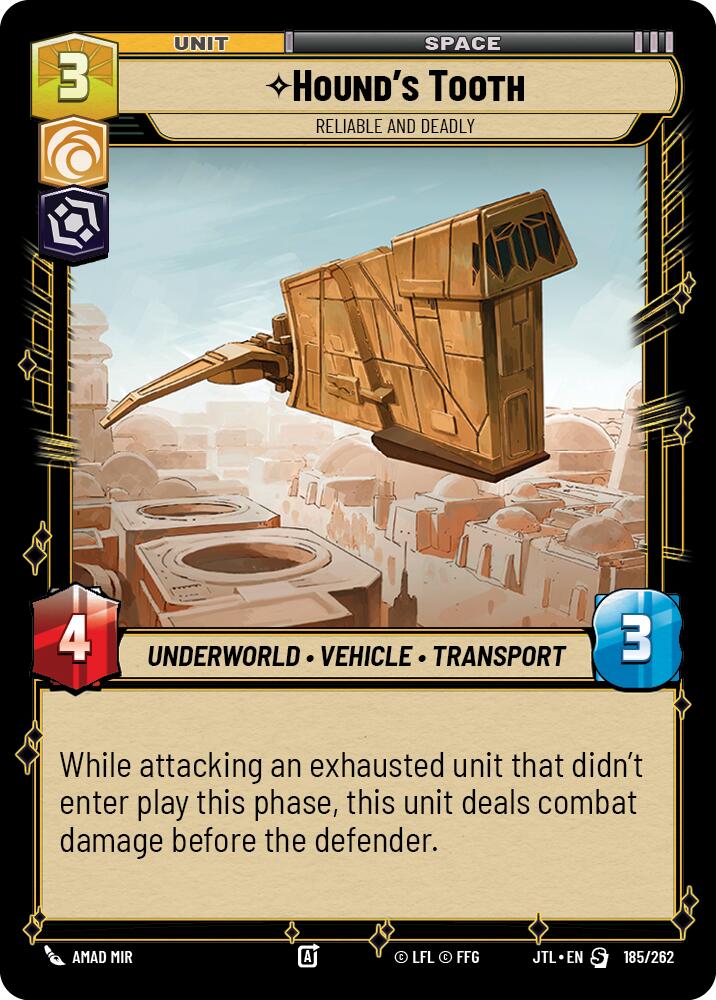 Hound's Tooth - Reliable and Deadly (185/262) (185/257) [Jump to Lightspeed] | Tabernacle Games