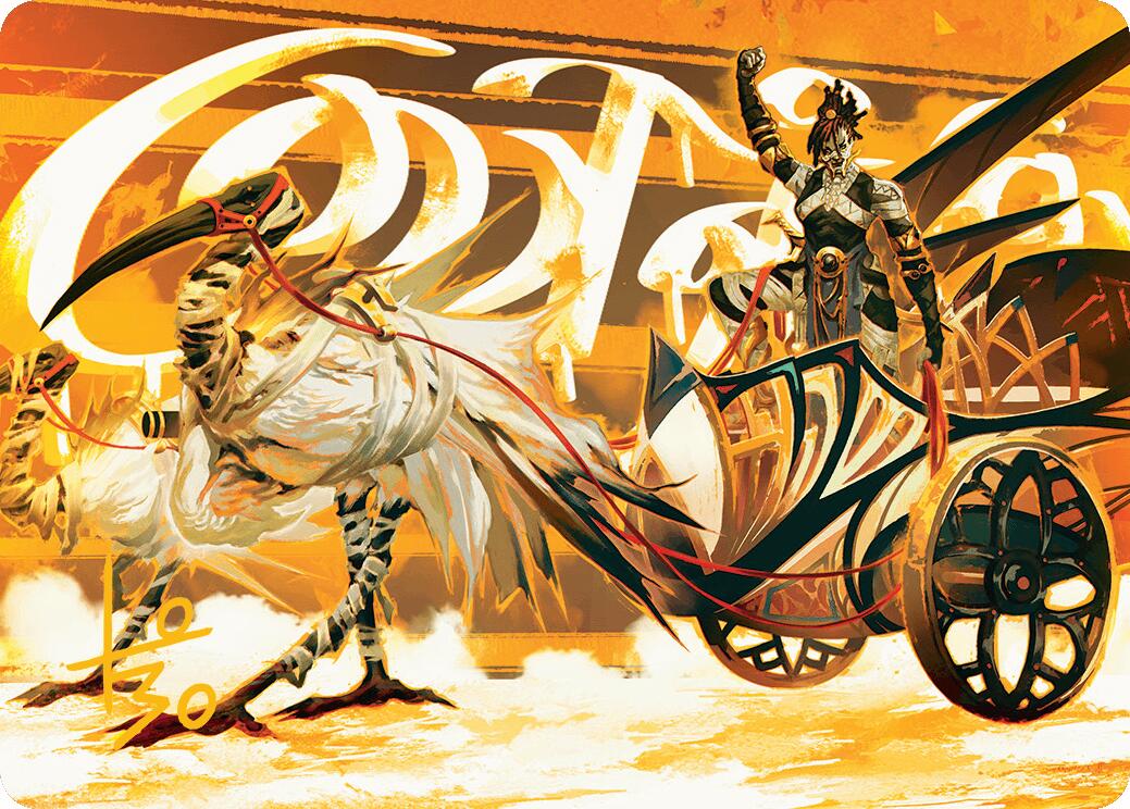 Skyseer's Chariot Art Card (Gold-Stamped Signature) [Aetherdrift Art Series] | Tabernacle Games