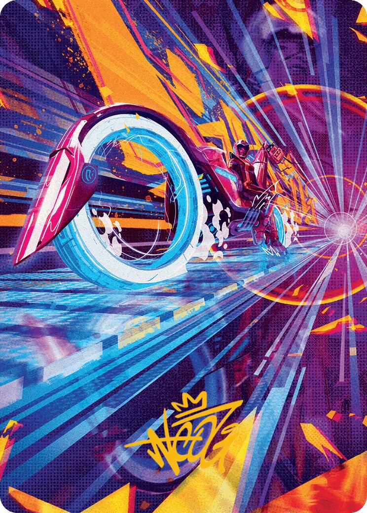 Spotcycle Scouter Art Card (Gold-Stamped Signature) [Aetherdrift Art Series] | Tabernacle Games