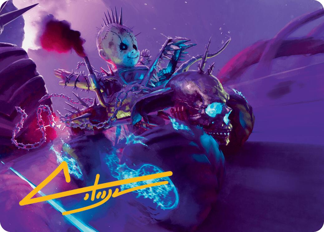 Pactdoll Terror Art Card (Gold-Stamped Signature) [Aetherdrift Art Series] | Tabernacle Games