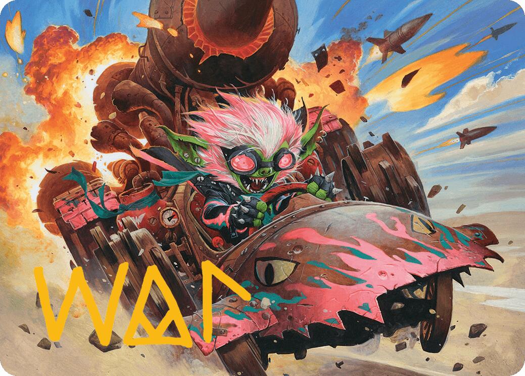 Redshift, Rocketeer Chief Art Card (Gold-Stamped Signature) [Aetherdrift Art Series] | Tabernacle Games