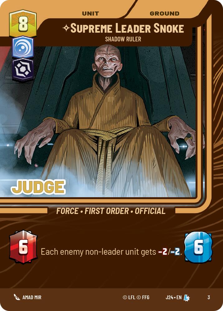 Supreme Leader Snoke - Shadow Ruler (3) (3) [Judge Promos] | Tabernacle Games