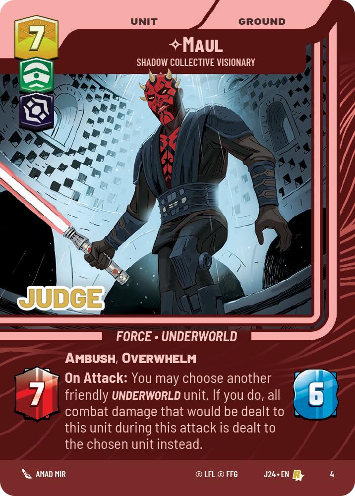 Maul - Shadow Collective Visionary (4) (4) [Judge Promos] | Tabernacle Games