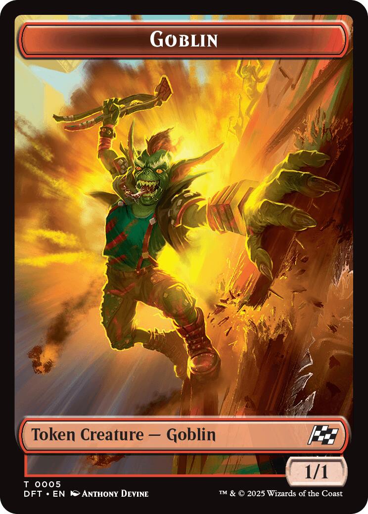 Goblin // Thopter (0010) Double-Sided Token [Aetherdrift Tokens] | Tabernacle Games