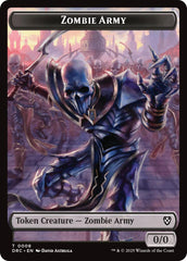 Zombie Army // Zombie Warrior Double-Sided Token [Aetherdrift Tokens] | Tabernacle Games