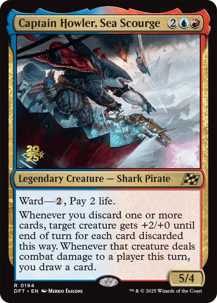 Captain Howler, Sea Scourge [Aetherdrift Prerelease Promos] | Tabernacle Games