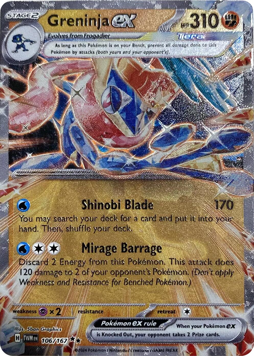 Greninja ex (106/167) (GameStop Metal Card) [Miscellaneous Cards] | Tabernacle Games