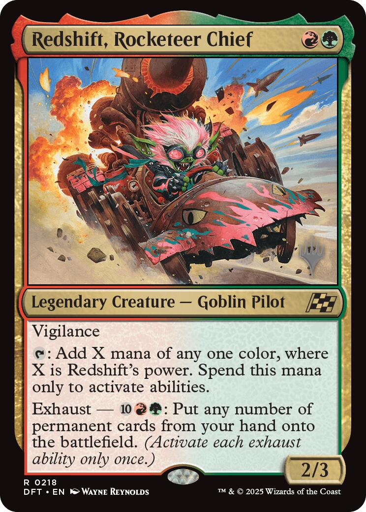 Redshift, Rocketeer Chief (Promo Pack) [Aetherdrift Promos] | Tabernacle Games