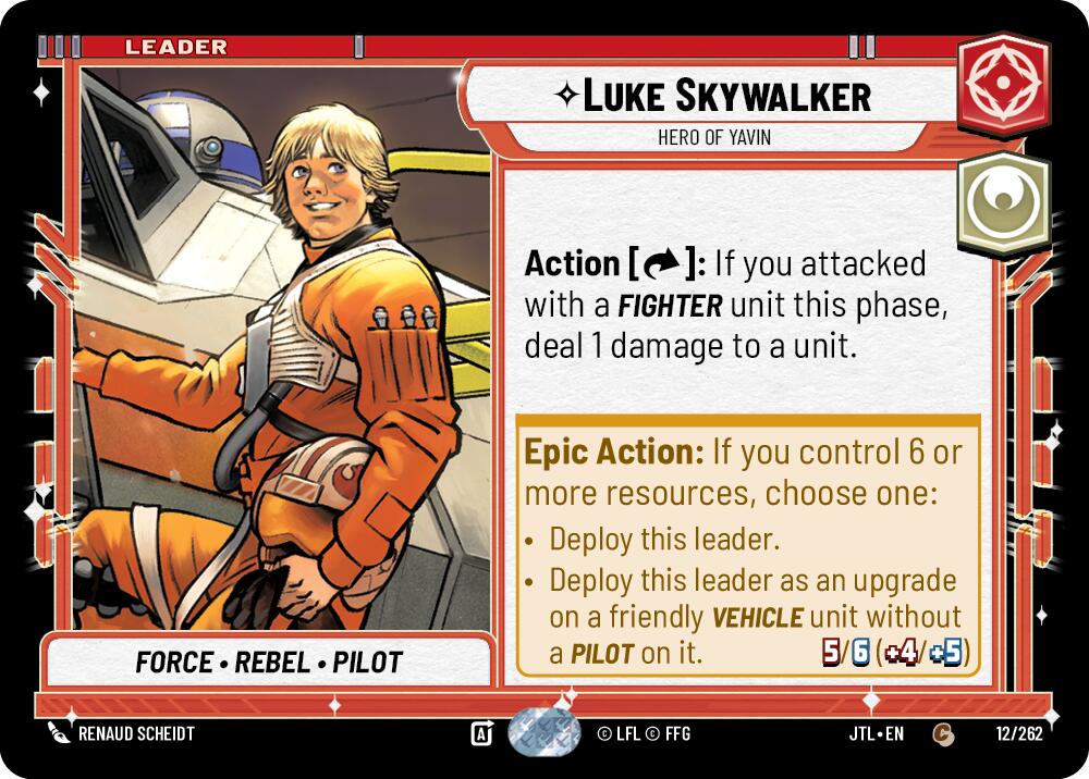 Luke Skywalker - Hero of Yavin (012/262) (012/257) [Jump to Lightspeed] | Tabernacle Games
