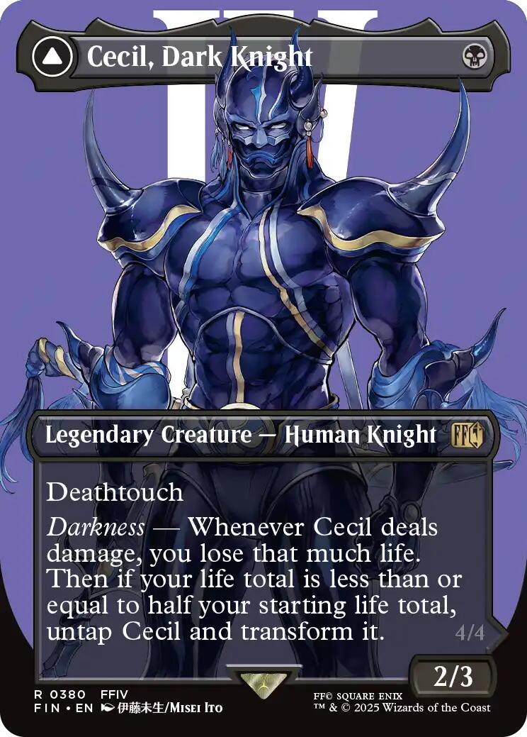 Cecil, Dark Knight // Cecil, Redeemed Paladin (Borderless) [FINAL FANTASY] | Tabernacle Games