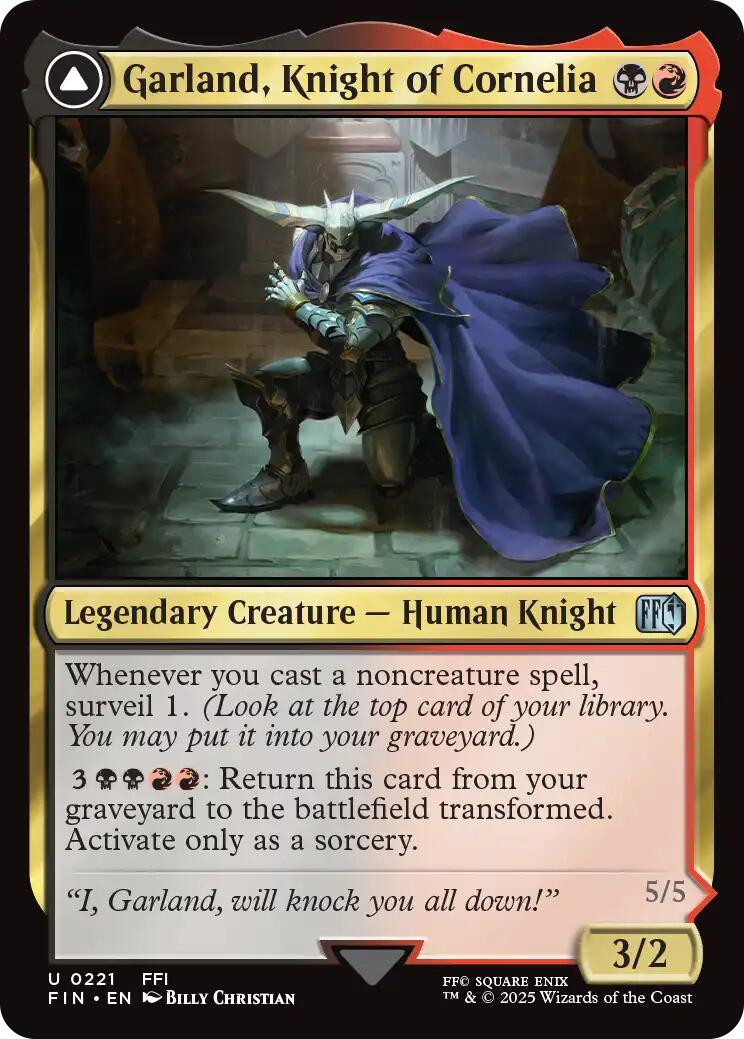 Garland, Knight of Cornelia // Chaos, the Endless [FINAL FANTASY] | Tabernacle Games