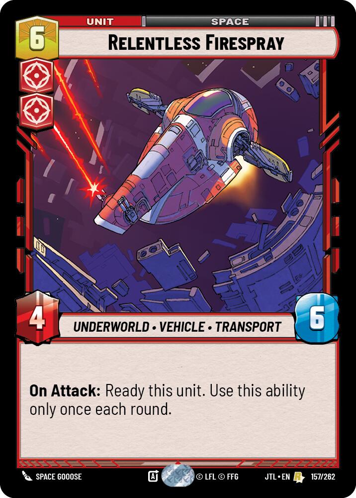 Relentless Firespray (157/262) (157/257) [Jump to Lightspeed] | Tabernacle Games
