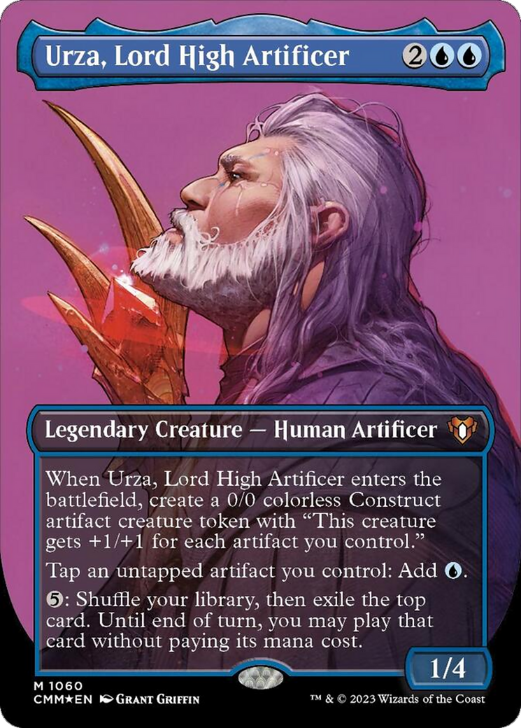 Urza, Lord High Artificer (Borderless Textured Foil Frame Break) [Commander Masters] | Tabernacle Games