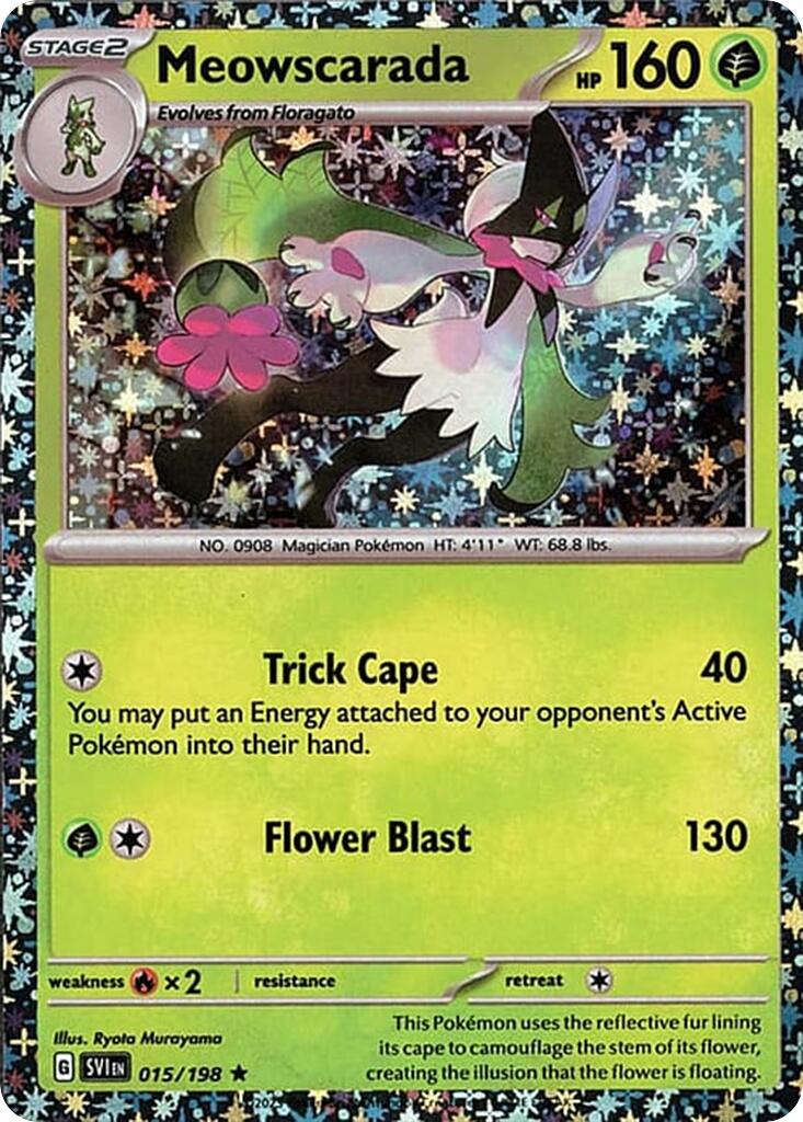 Meowscarada (015/198) (Sparkle Holo) [Miscellaneous Cards] | Tabernacle Games