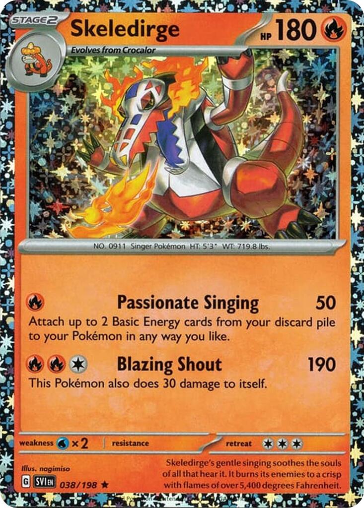Skeledirge (038/198) (Sparkle Holo) [Miscellaneous Cards] | Tabernacle Games