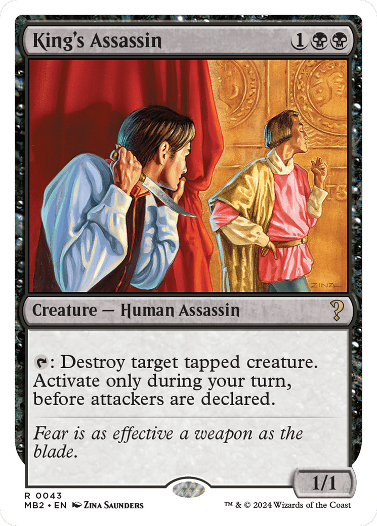 King's Assassin (White Border) [Mystery Booster 2] | Tabernacle Games