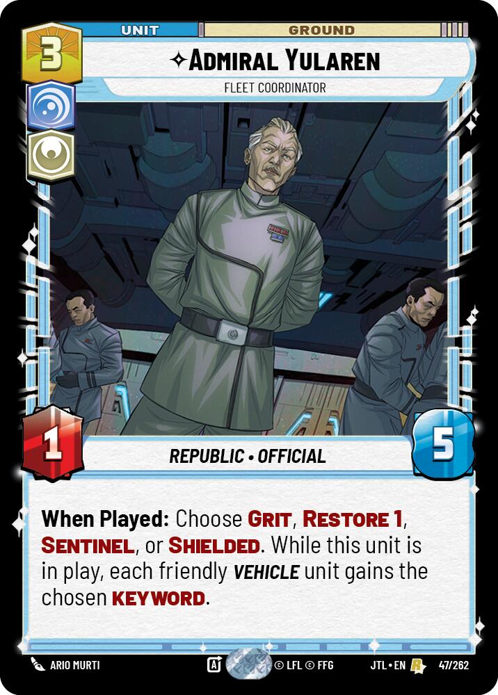 Admiral Yularen - Fleet Coordinator (047/262) (047/262) [Jump to Lightspeed] | Tabernacle Games