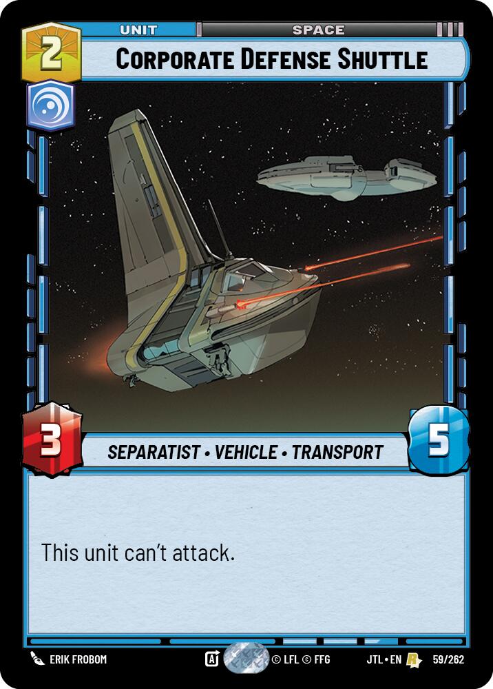 Corporate Defense Shuttle (059/262) (059/262) [Jump to Lightspeed] | Tabernacle Games