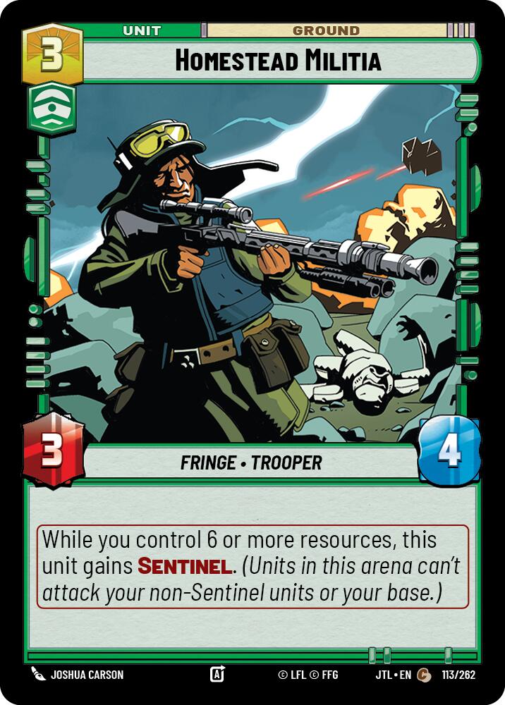 Homestead Militia (113/262) (113/262) [Jump to Lightspeed] | Tabernacle Games