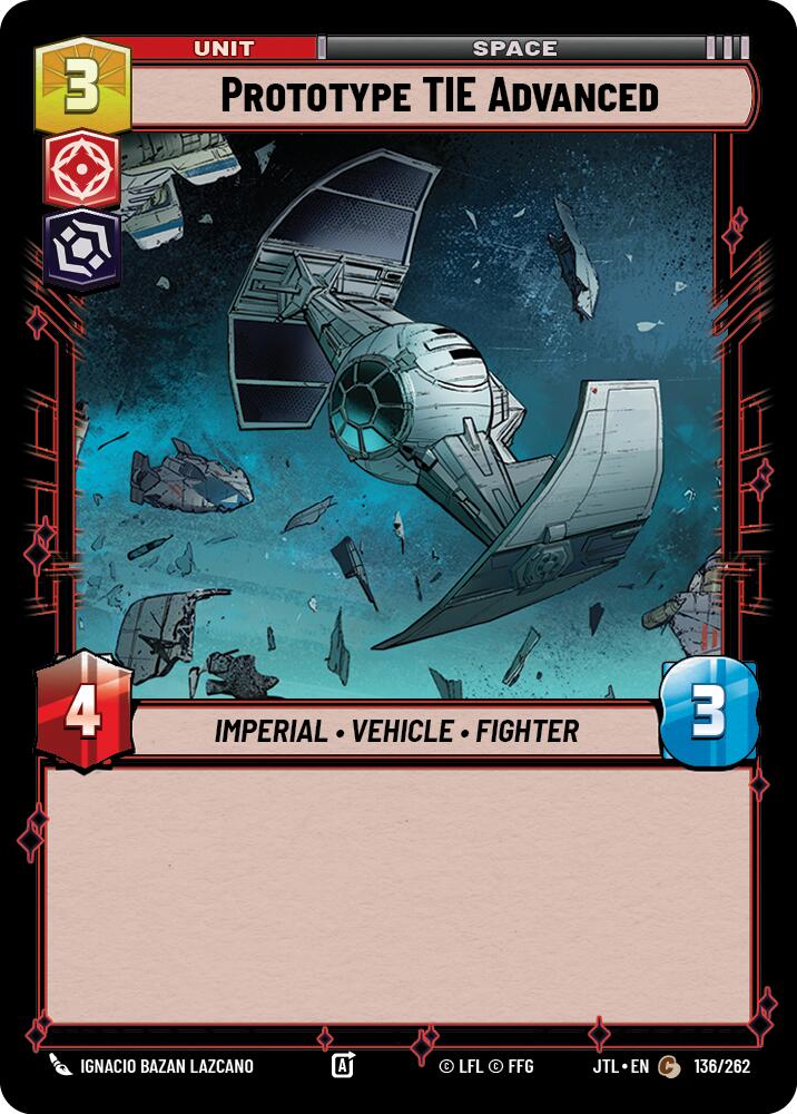 Prototype TIE Advanced (136/262) (136/262) [Jump to Lightspeed] | Tabernacle Games