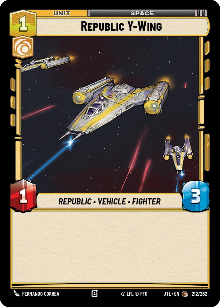 Republic Y-Wing (212/262) (212/262) [Jump to Lightspeed] | Tabernacle Games