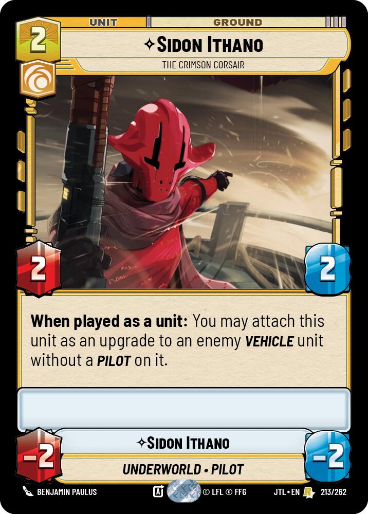 Sidon Ithano - The Crimson Corsair (213/262) (213/262) [Jump to Lightspeed] | Tabernacle Games