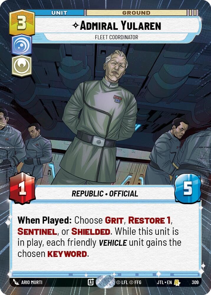 Admiral Yularen - Fleet Coordinator (309) (Hyperspace) (309) [Jump to Lightspeed] | Tabernacle Games